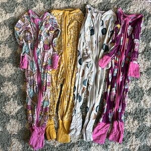 Little sleepies Zip-Up Pajamas Set 6-12